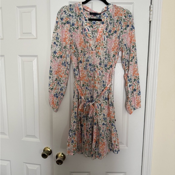 Tommy Hilfiger Floral Long Sleeve Dress - Pink and Blue - Picture 1 of 3